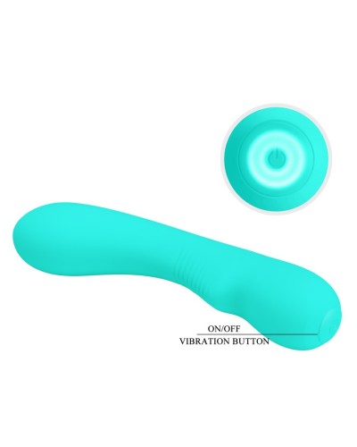 Stimulateur Prostatique Vibrant Matt 15 x 4cm Turquoise sextoys et accessoires sur La Boutique du Hard