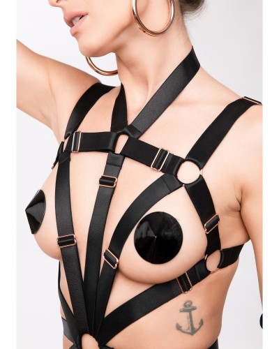 Harnais Corps Harness Couture Noir sextoys et accessoires sur La Boutique du Hard