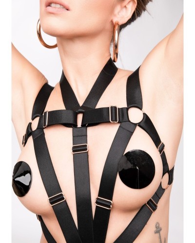 Harnais Corps Harness Couture Noir sextoys et accessoires sur La Boutique du Hard