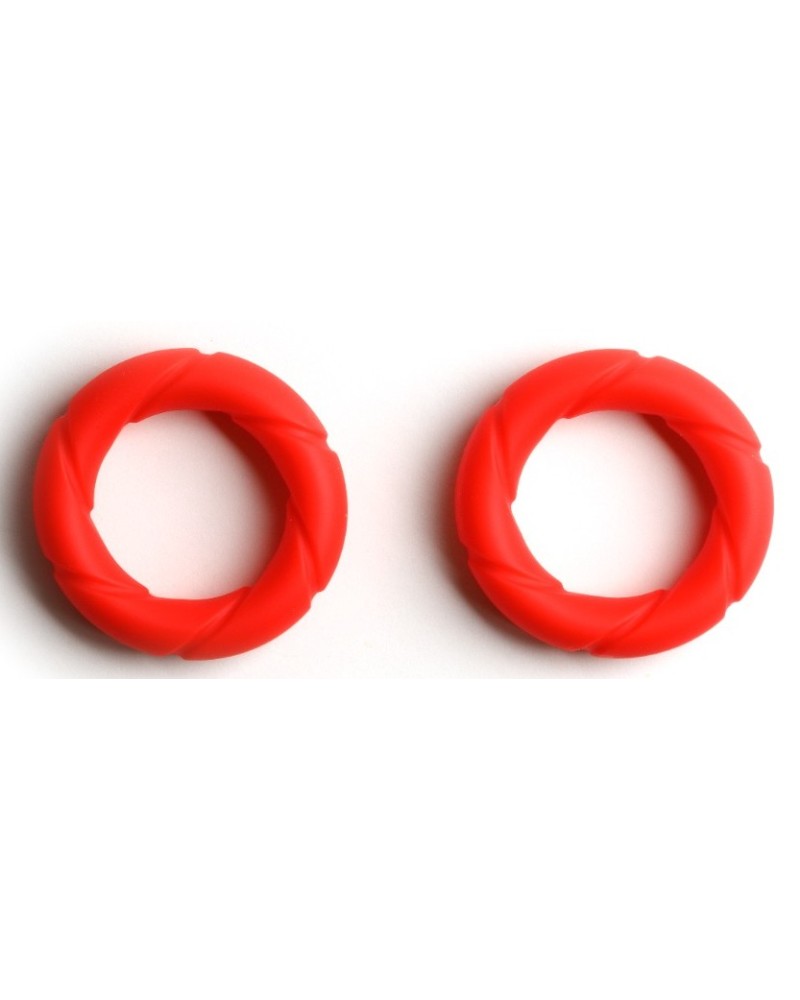 Lot de 2 Cockrings Ready Rings Rouges sextoys et accessoires sur La Boutique du Hard