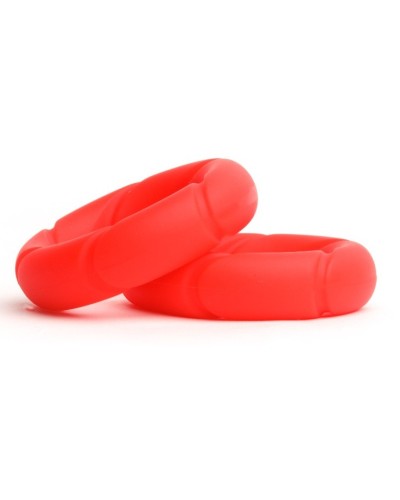 Lot de 2 Cockrings Ready Rings Rouges sextoys et accessoires sur La Boutique du Hard