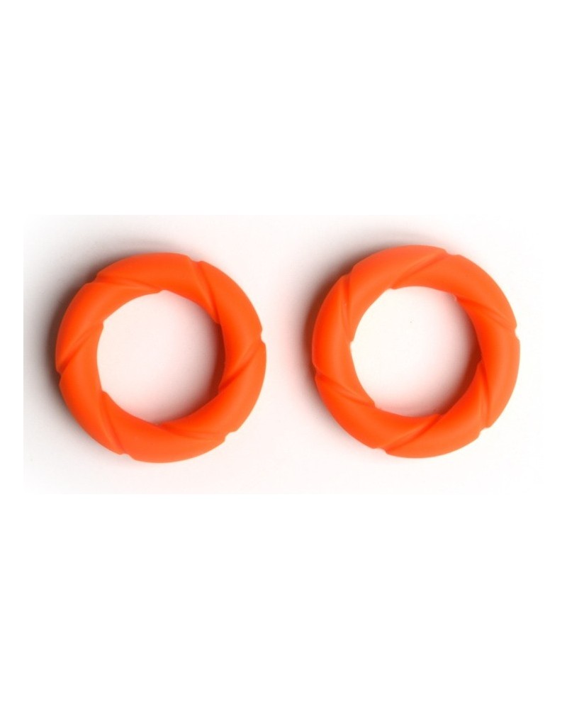 Lot de 2 Cockrings Ready Rings Orange sextoys et accessoires sur La Boutique du Hard