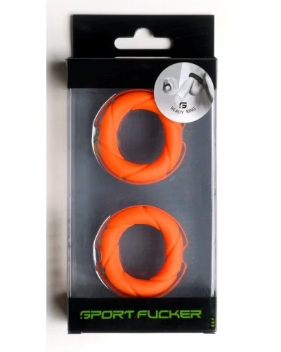 Lot de 2 Cockrings Ready Rings Orange sextoys et accessoires sur La Boutique du Hard