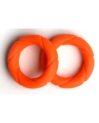 Lot de 2 Cockrings Ready Rings Orange sextoys et accessoires sur La Boutique du Hard