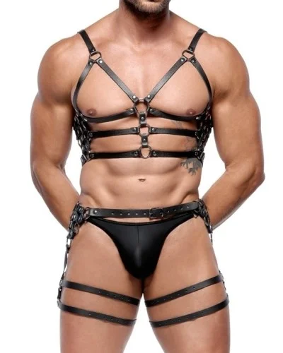 Harnais En Cuir Torse et Cuisses Leatherset M/L sextoys et accessoires sur La Boutique du Hard