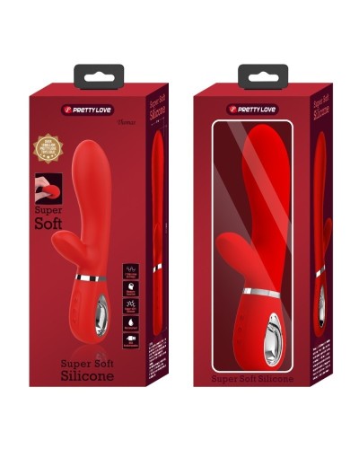 Vibro Rabbit Thomas 11 x 3.8cm Rouge sextoys et accessoires sur La Boutique du Hard