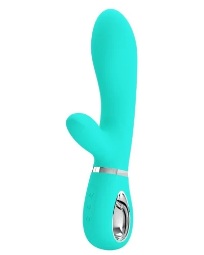 Vibro Rabbit Thomas 11 x 3.8cm Turquoise sextoys et accessoires sur La Boutique du Hard