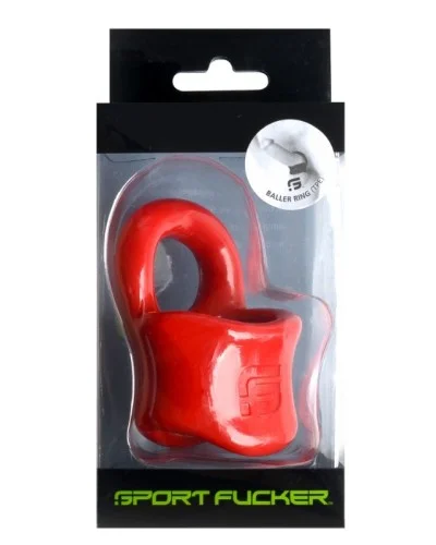 Ballstretcher souple Baller Ring 32 mm - Hauteur 35 mm Rouge sextoys et accessoires sur La Boutique du Hard