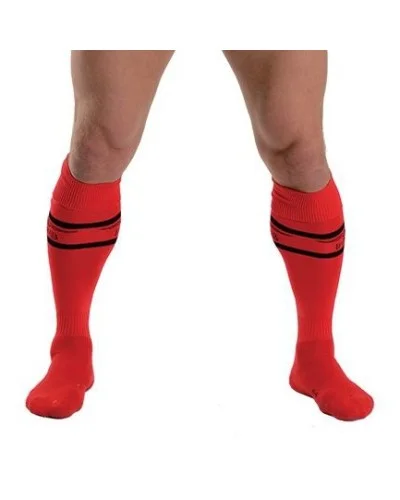 Chaussettes hautes URBAN FOOTBALL SOCKS Rouge-Noir sextoys et accessoires sur La Boutique du Hard