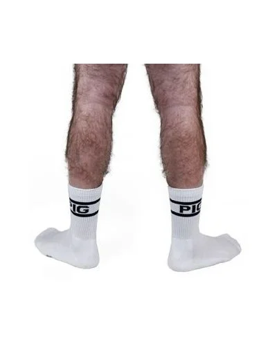 Chaussettes blanches PIG x 2 Paires sextoys et accessoires sur La Boutique du Hard