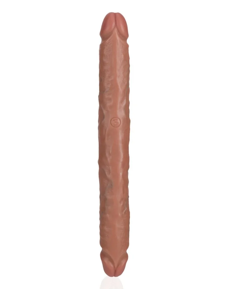 Double Gode Straight Slim 30.5 x 3.5cm Marron sextoys et accessoires sur La Boutique du Hard