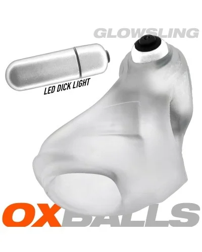 Ballstretcher lumineux Glowsling 30 mm Transparent sextoys et accessoires sur La Boutique du Hard