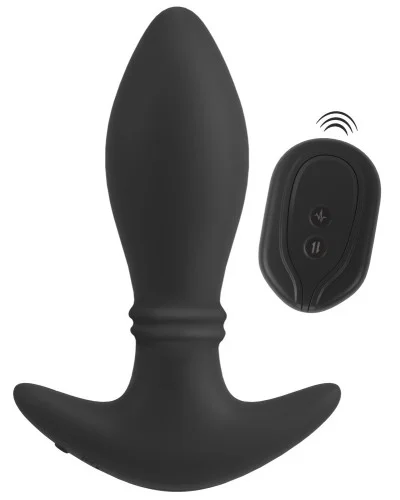 Plug vibrant Moving Rings Anos 14 x 4.8 cm Noir sextoys et accessoires sur La Boutique du Hard