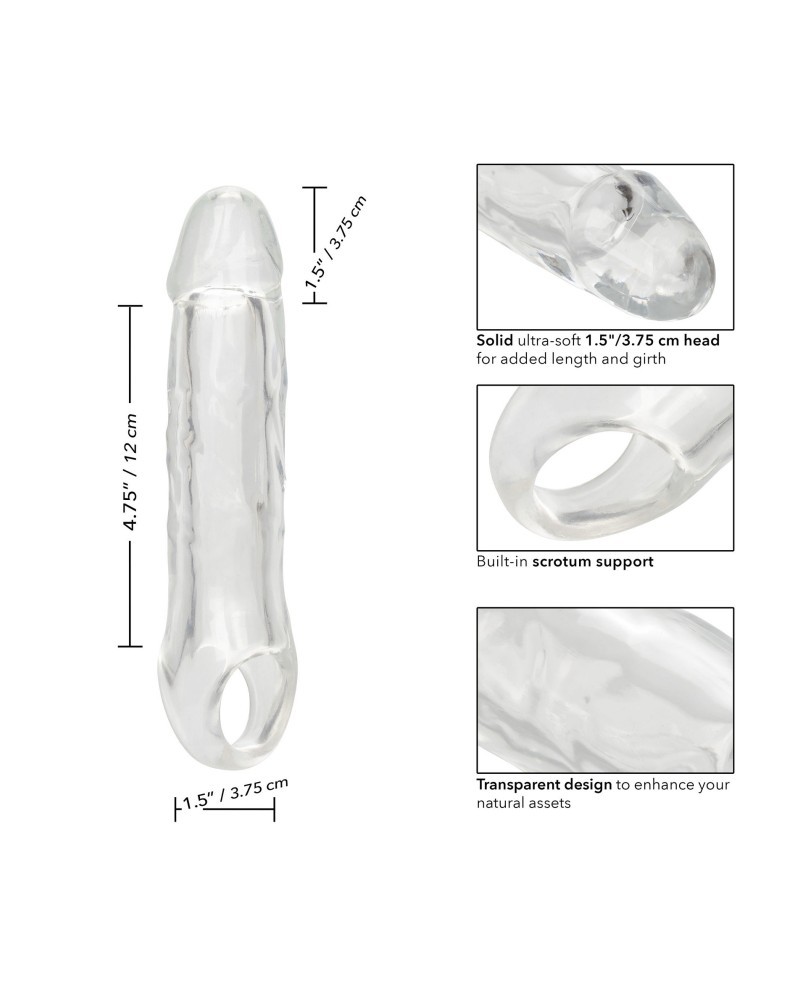 Gaine Pour Pénis Get Real XL - Transparente, Réaliste, 20 X 4 Cm, En TPE, Neuve Pour Homme