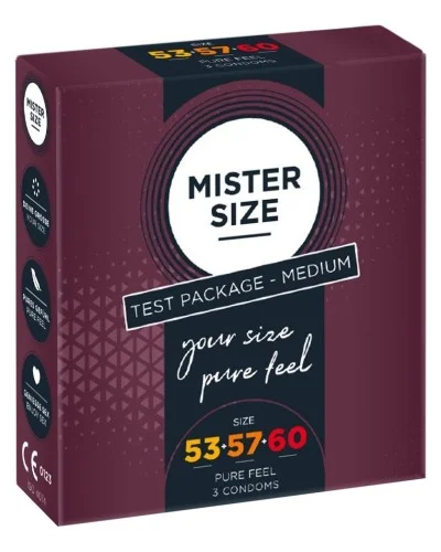 Préservatifs Mister Size Échantillon 3 tailles 53