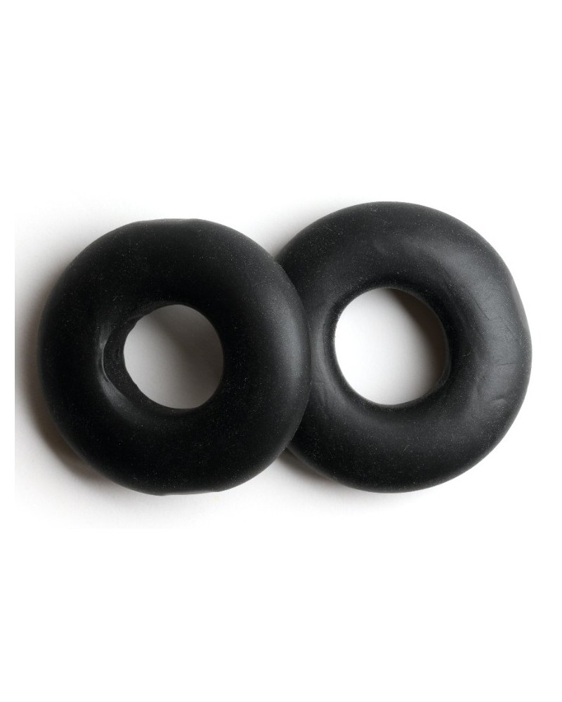 Lot de 2 Cockrings souples Stacker 20 mm Noirs sextoys et accessoires sur La Boutique du Hard