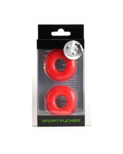 Lot de 2 Cockrings souples Stacker 20 mm Rouges sextoys et accessoires sur La Boutique du Hard