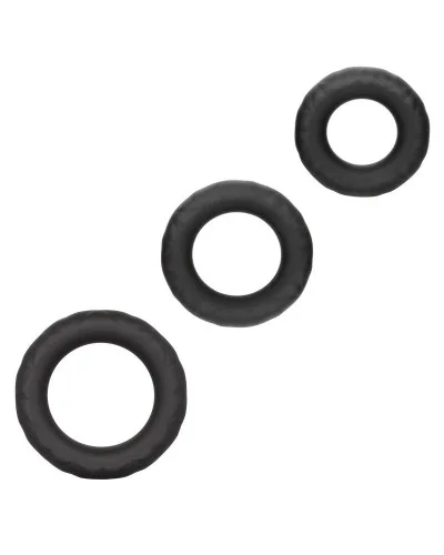 Lot de 3 Cockrings Link Up Noirs sextoys et accessoires sur La Boutique du Hard