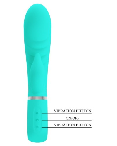 Vibro Rabbit Prescott 12 x 3.9cm Turquoise sextoys et accessoires sur La Boutique du Hard