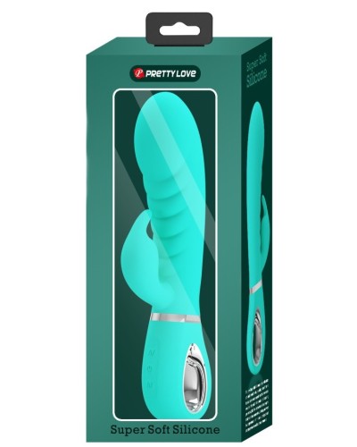 Vibro Rabbit Prescott 12 x 3.9cm Turquoise sextoys et accessoires sur La Boutique du Hard