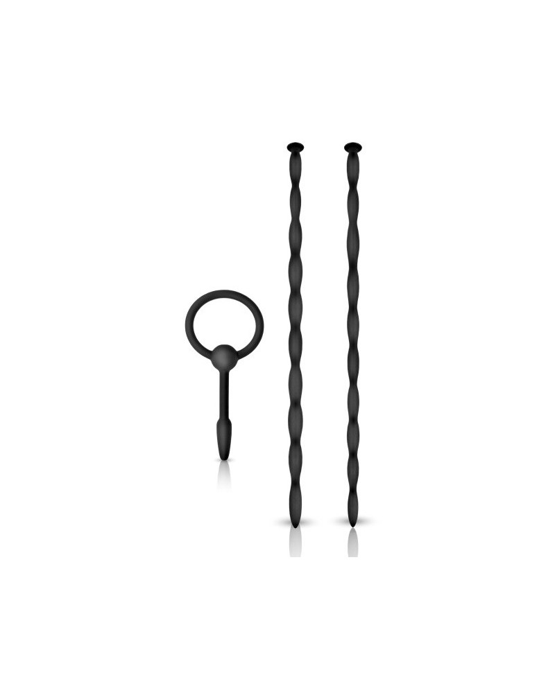 Lot de 3 Tiges et Plug d'urètre Knot Long 27 cm - Diamètre 7 à 10mm sextoys et accessoires sur La Boutique du Hard