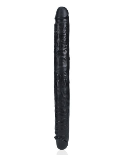 Double Gode Straight Slim 35.5 x 3.8cm Noir sextoys et accessoires sur La Boutique du Hard