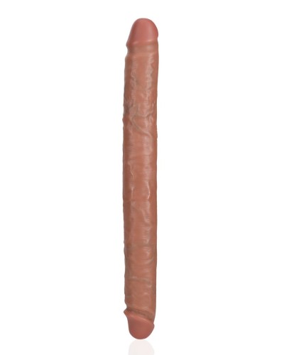 Double Gode Straight Slim 35.5 x 3.8cm Marron sextoys et accessoires sur La Boutique du Hard