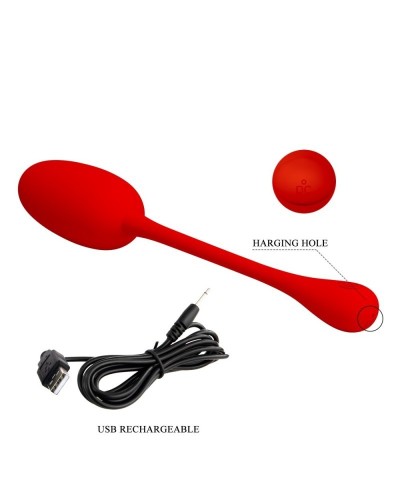 Oeuf Vibrant Knucker 7 x 3.3cm Rouge sextoys et accessoires sur La Boutique du Hard